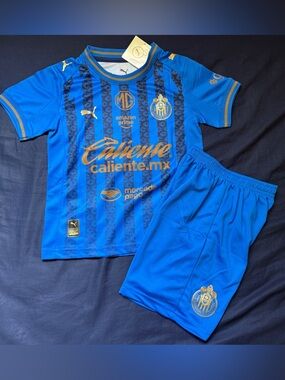25/26 Chivas De Guadalajara kids Third Jersey set #Hormiga 34 #size 20-28 NWT
